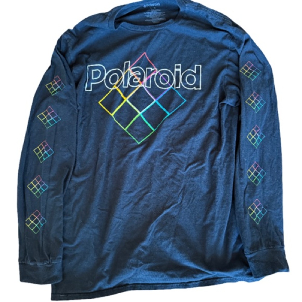 Vintage Polaroid Men's Graphic Long Sleeve Tee